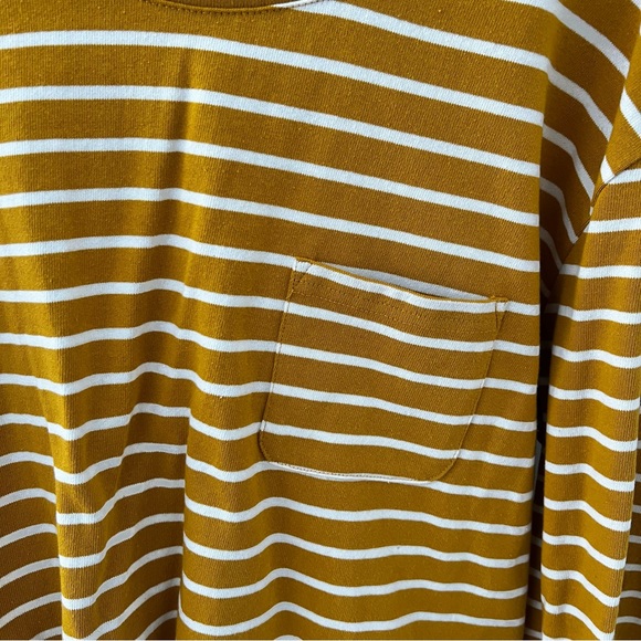 ROOLEE mustard stripes tee sz large - Picture 3 of 4